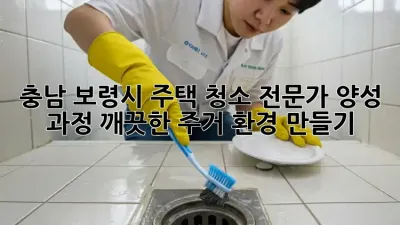 충남 보령시 주택 청소 전문가 양성 과정: 깨끗한 주거 환경 만들기