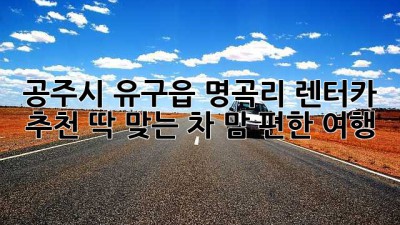공주시 유구읍 명곡리 렌터카 추천: 딱 맞는 차, 맘 편한 여행!